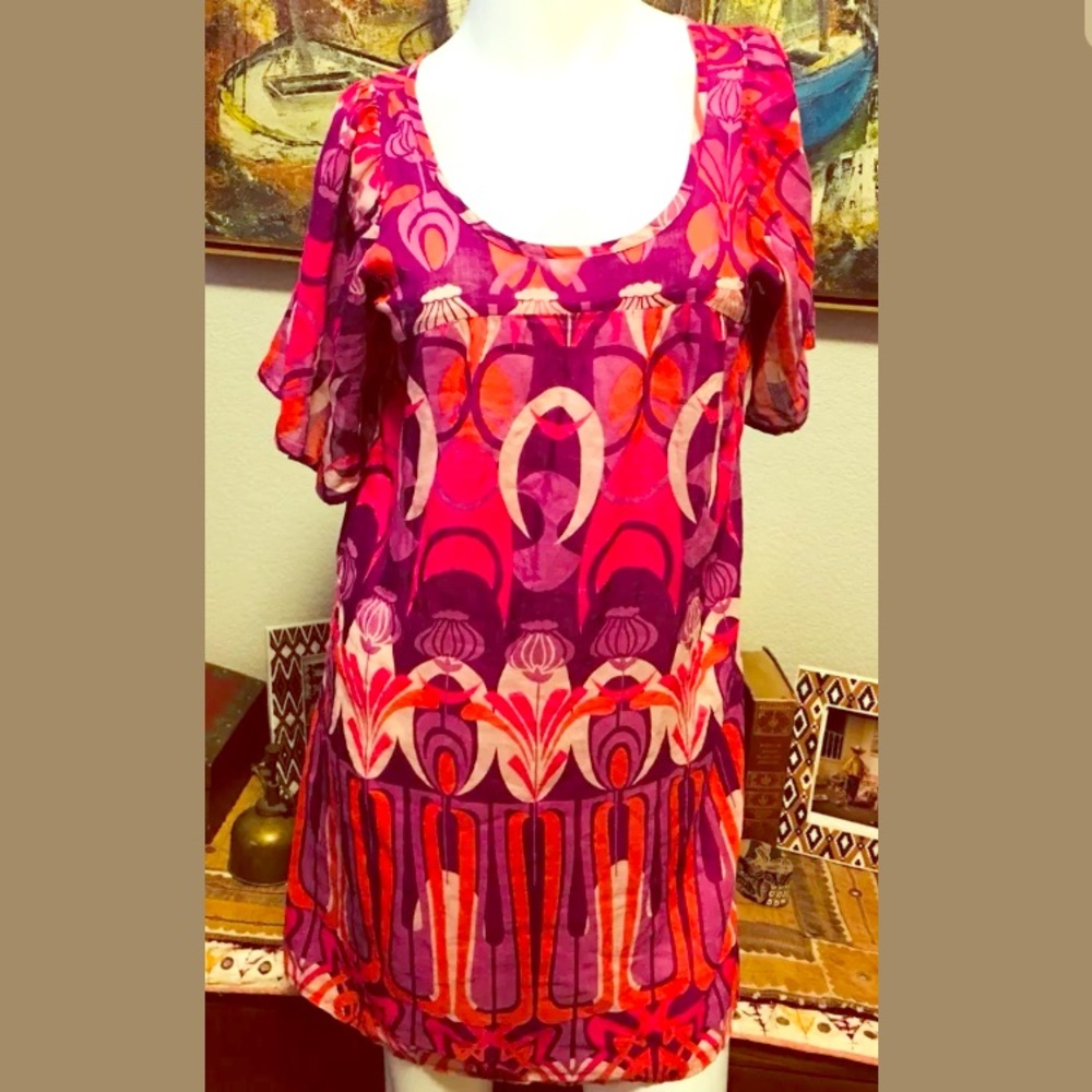 Designer Poppy Print Dress